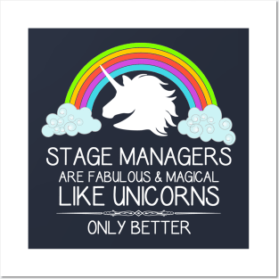 Stage Manager Shirt for Women Men & Assistant SM Unicorn Posters and Art